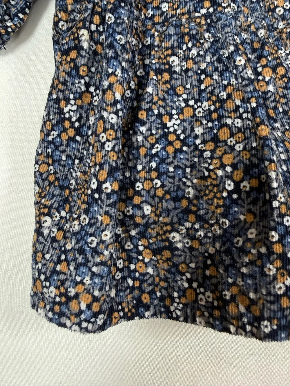 BABY GAP Girls’ Corduroy Tiered Floral Cottagecore Dress Farmhouse Size 12-18M